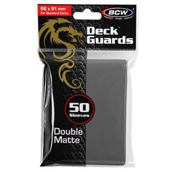 Bcddgmgry Deck Protector - Deck Guard, Matte Gray - 50 Sleeves Per Box