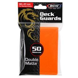 Bcddgmorg Deck Protector - Deck Guard, Matte Orange - 50 Sleeves Per Box