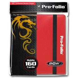 Bcdpf4red Binder Pro-folio 4-pocket Pages, Red
