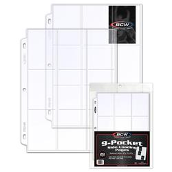 Bcdpro9s20 Pages - Pro 9-pocket Pages Side Load, 20 Count Per Pack