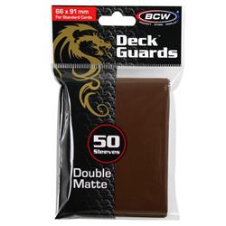 Bcddgmbrn Deck Protector - Deck Guard, Matte Brown - 50 Sleeves Per Box