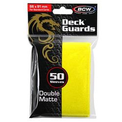 Bcddgmylw Deck Protector - Deck Guard, Matte Yellow - 50 Sleeves Per Box