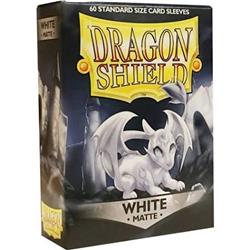 Atm11205 Dragon Shield Deck Protector Card Sleeve, Matte White - 60 Count