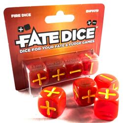 Ehp9019 Fate Dice - Fire Dice Dice Games
