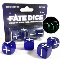 Ehp9020 Fate Dice - Midnight Dice Dice Games