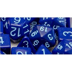 R4i50009-fb Opaque Dark Blue With Light Blue Mint Polyhedral Dice Set - Set Of 15