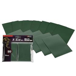 Bcddgemgrn Deck Protector Guard Card Sleeves, Elite Matte Green - 80 Per Pack