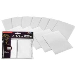 Deck Protector Guard Card Sleeves, Elite Matte White - 80 Per Pack