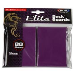 Bcddgegmby Elite Deck Guard Card Sleeves, Gloss Mulberry - 80 Count