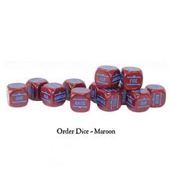 Wrlbdice16 Bolt Action Orders Dice - Maroon