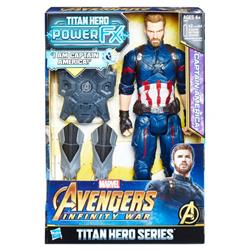 Hsbe0607 12 In. Avengers Titan Hero Power Tech Cap America Toy - Set Of 4