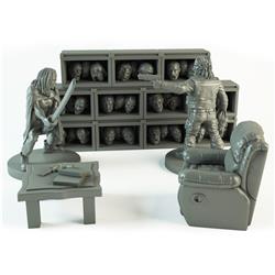 Mgcwd132 Walking Dead Governors Trophy Room Collector Miniature Set
