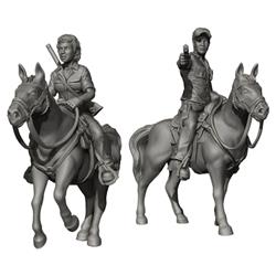 Mgcwd133 Walking Dead Maggie & Glenn On Horseback Miniature