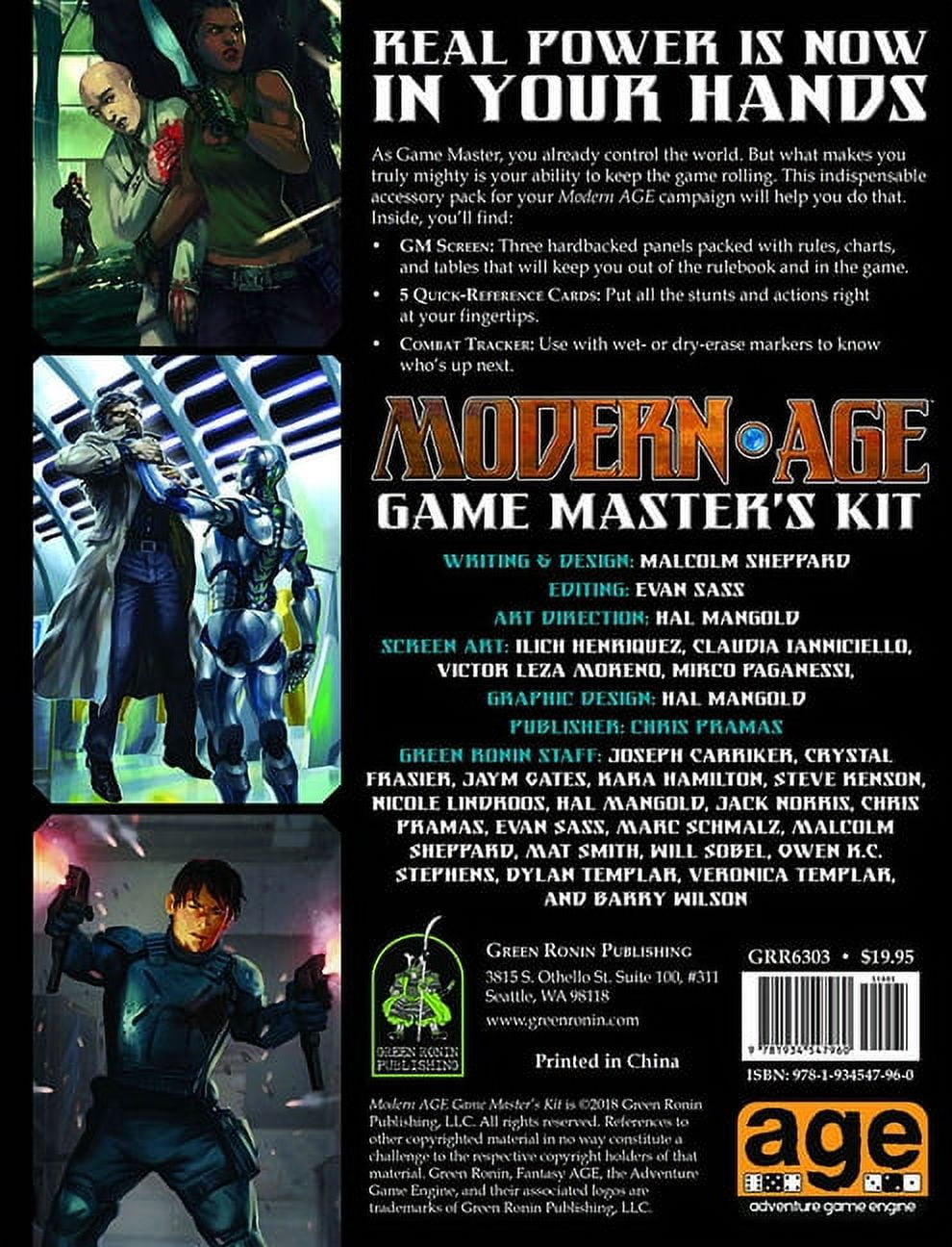 Grr6303 Modern Age Game Masters Kit Role-playing Game