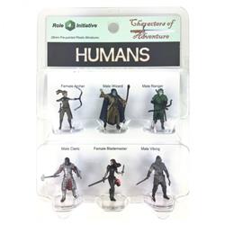 R4i6000a-pc Characters Of Adventure Fantasy Human Aventurers Action Figure - Set Of 6