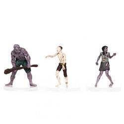 R4i67008-pc Characters Of Adventure Zombies 3-set B Basher & Reacher Peasant Miniature