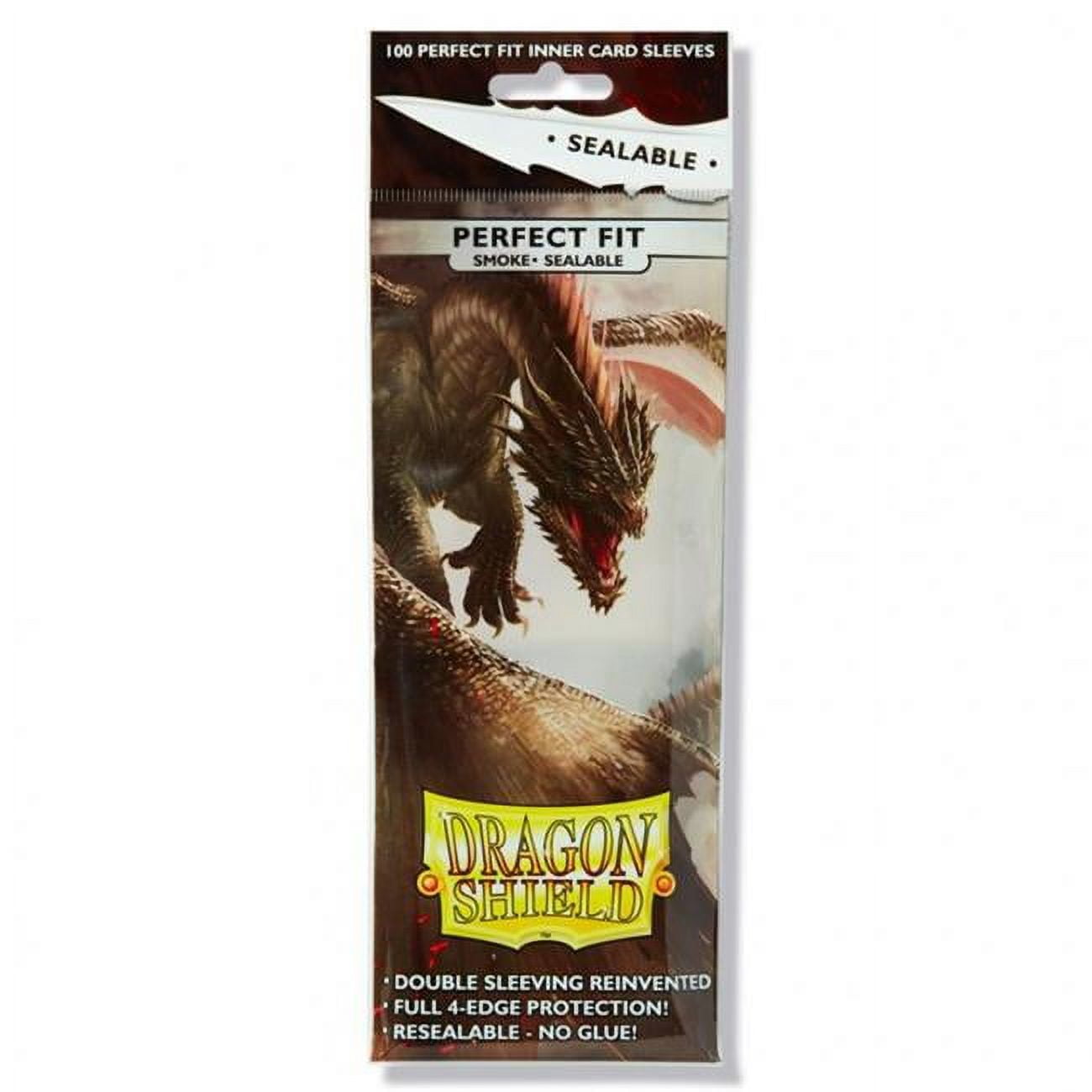 Atm13223 Dragon Shield Sealable Perfect Fit Inner Card Sleeves - Smoke, 100 Count