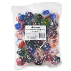 Sdz000004 D20 Variety Pack Dice Set, Assorted Color - 30 Count