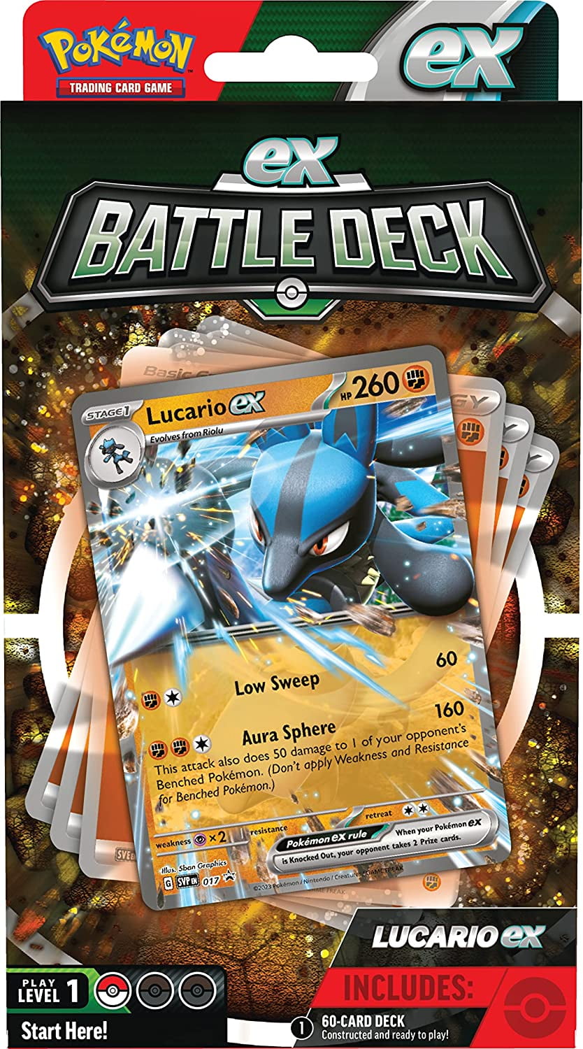 Image of Pokemon Ampharos Ex OR Lucario Ex Battle Deck Ready-to-Play 60-Card Deck (Random Selection)