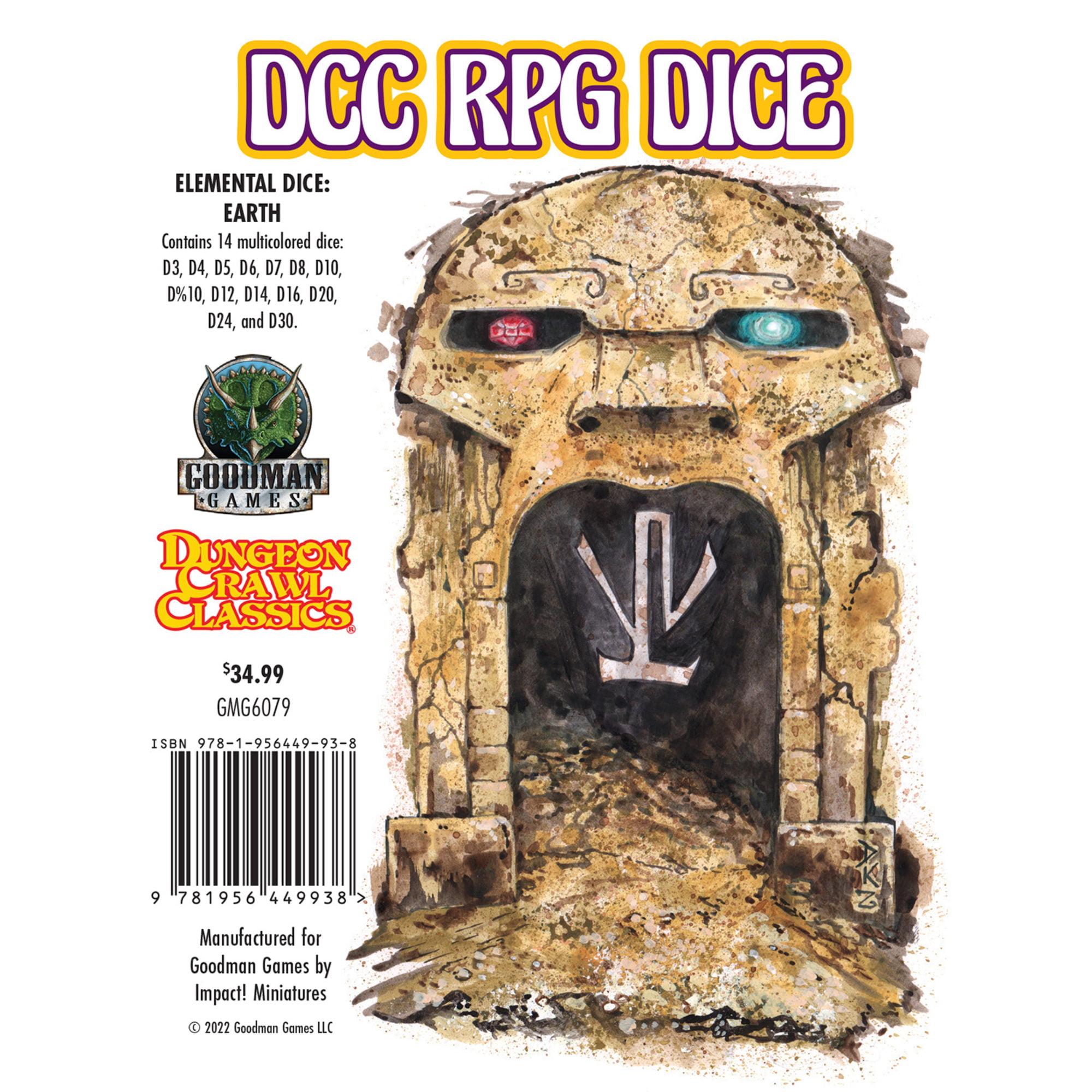 ISBN 9781956449938 product image for GMG6079 Dungeon Crawl Classics Elemental Dice, Earth - 14 Set | upcitemdb.com