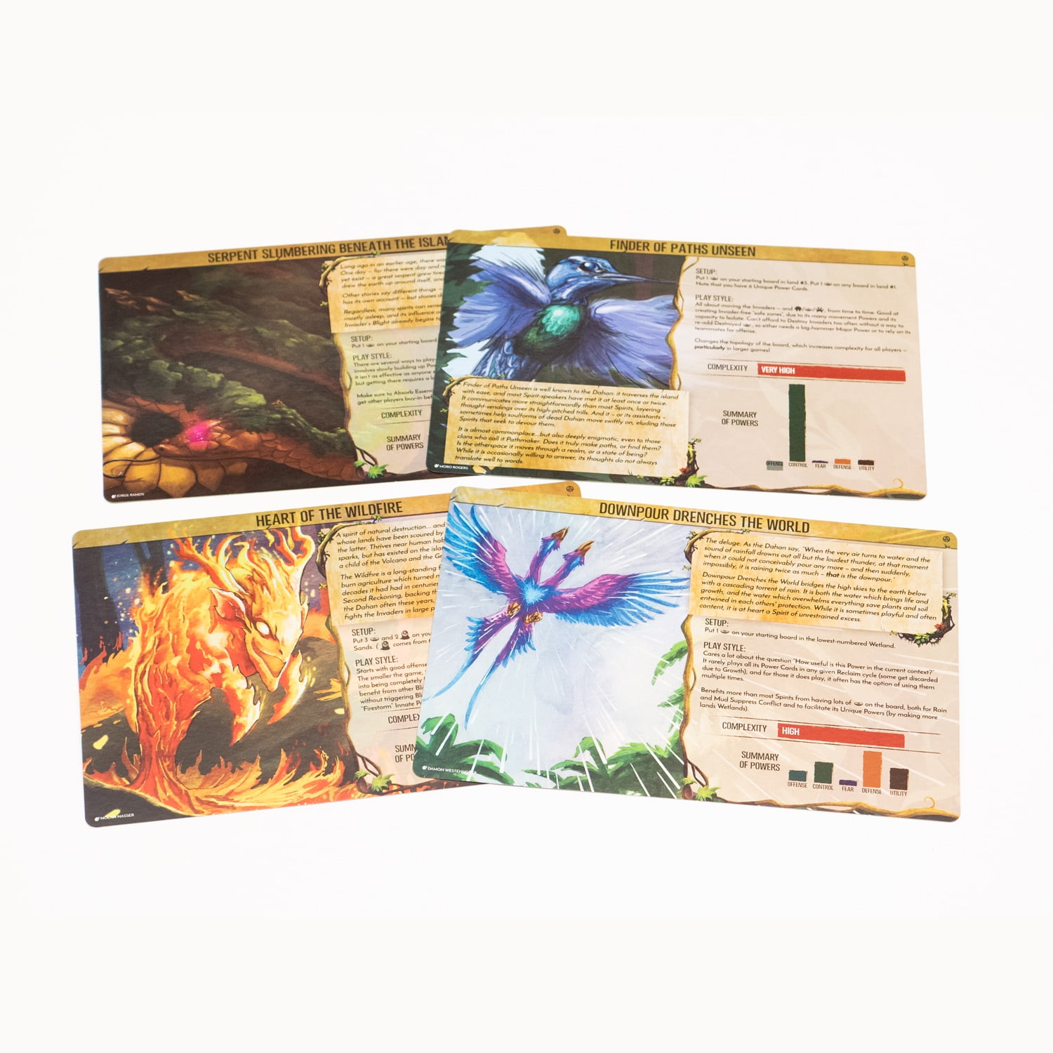 GTGSISLFLFF Spirit Island Feather &Flame Foil Panels Board Game