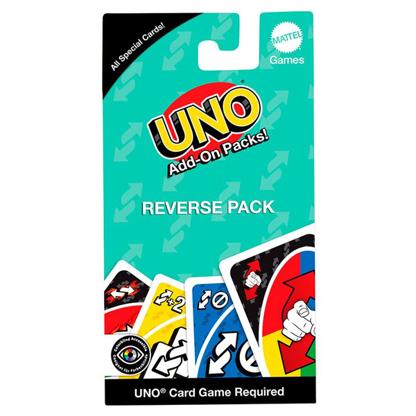 MTTJCV56 UNO Expansion Pack Reverse Pack Card Game - 12 Piece