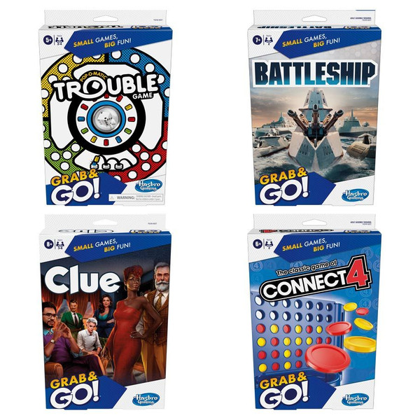 HSBF8248 Grab & Go Games Assortment Refresh 1 Board Games - 30 Piece