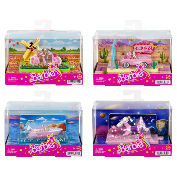 MTTJGV64 Mini Movie Vehicles Assortment Barbie - 4 Piece