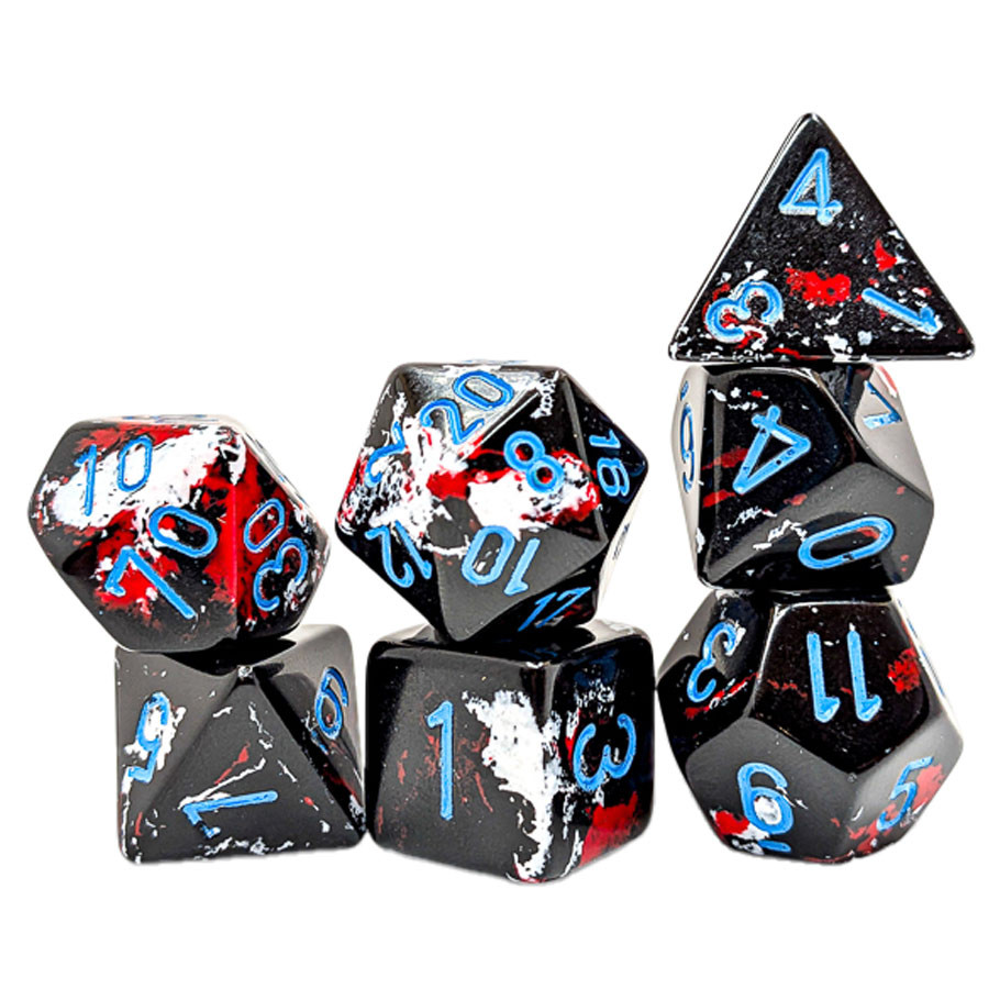 CHX24408 Dark Side Brush Dice Set - 7 Piece
