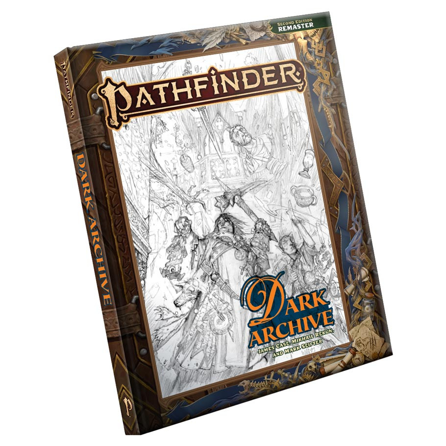PZO12012-SK Pathfinder 2E Dark Archive Remastered Sketch Cover Role Play Games Books