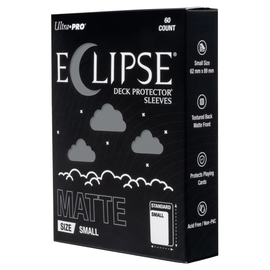 ULP16699 Eclipse Matte Small Deck Protector Sleeves, Smoke Gray - 60 Piece