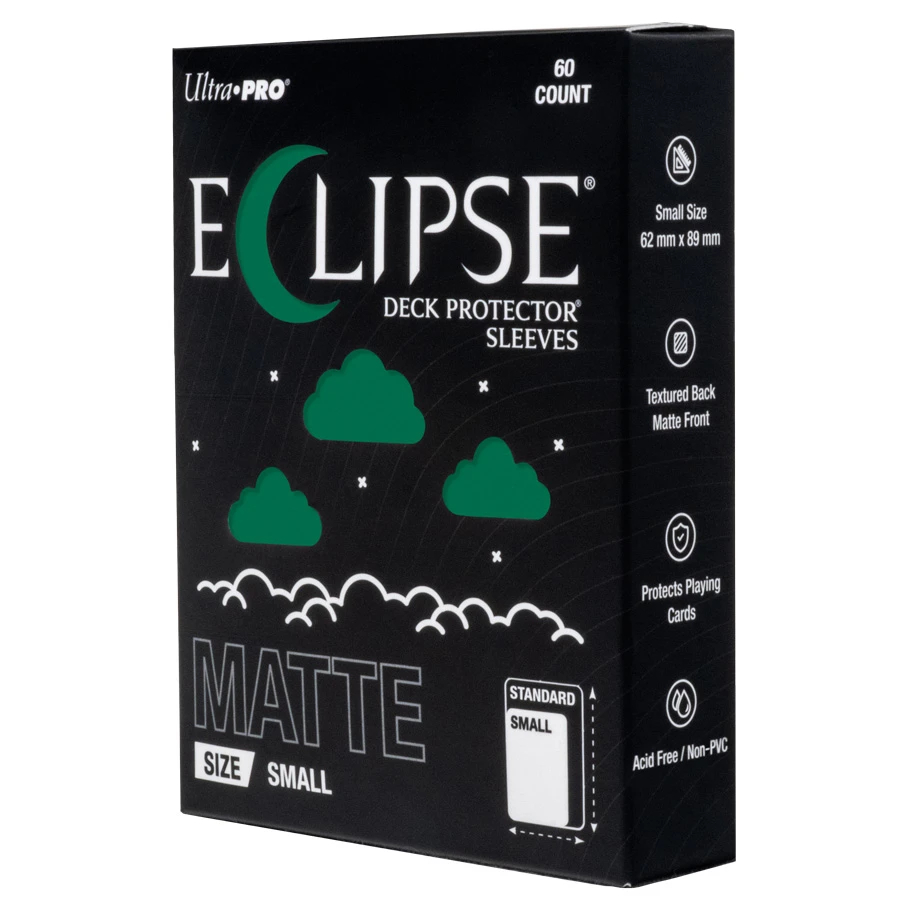 ULP16695 Eclipse Matte Small Deck Protector Sleeves, Forest Green - 60 Piece