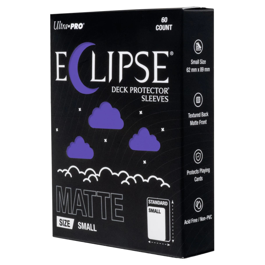 ULP16696 Eclipse Matte Small Deck Protector Sleeves, Royal Purple - 60 Piece