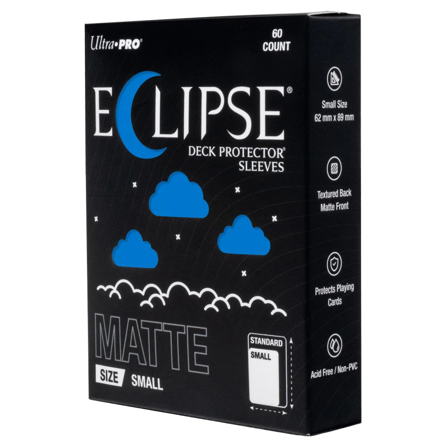 ULP16692 Eclipse Matte Small Deck Protector Sleeves, Pacific Blue - 60 Piece