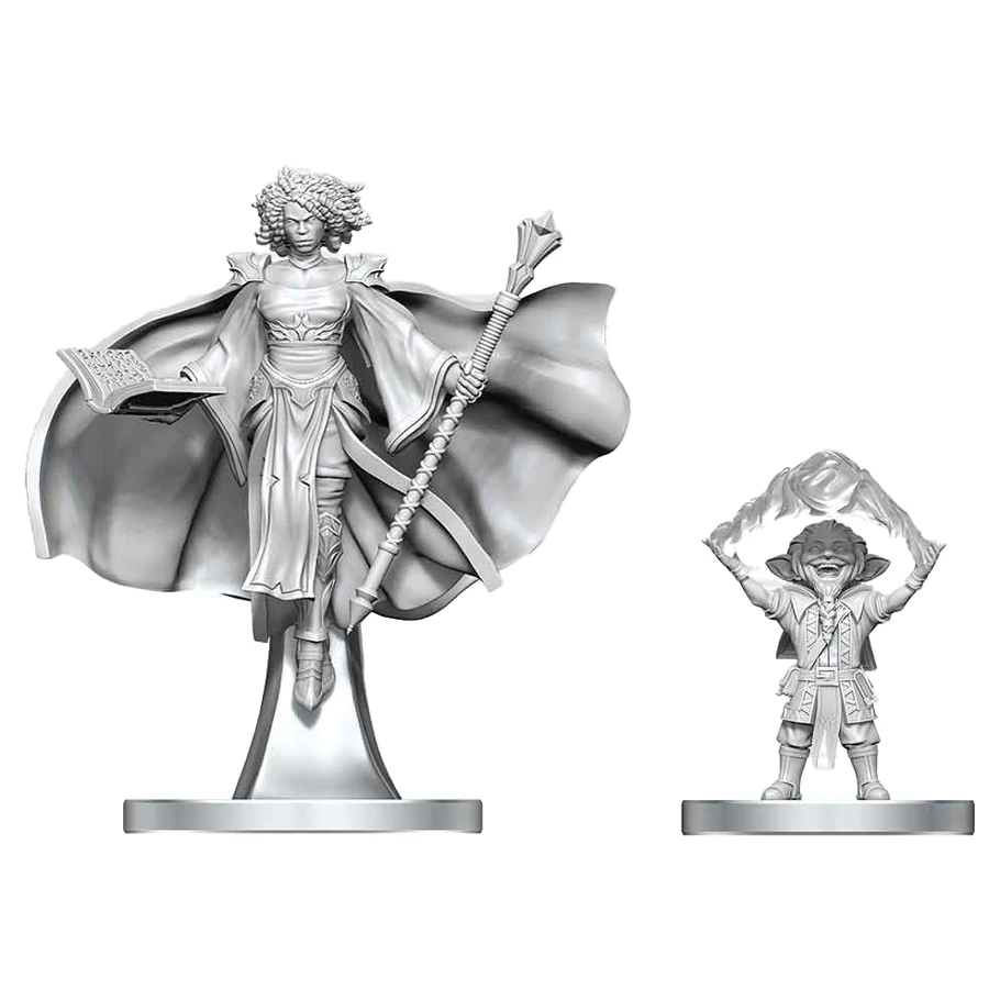 WZK90889 Dungeons & Dragons-Nolzurs Gnome Warlock & Aasimar Wizard Marvelous Miniatures Action Figures