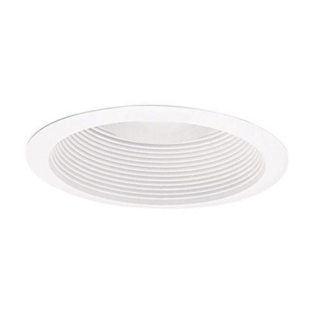 Re-6125wb 6 In. Recessed Lighting Full Cone Baffle With Self Flanged White Trim Ring - White