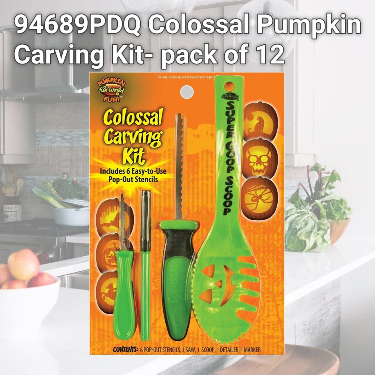 Picture of Pumpkin Pro 94689PDQ Colossal Pumpkin Carving Kit- pack of 12