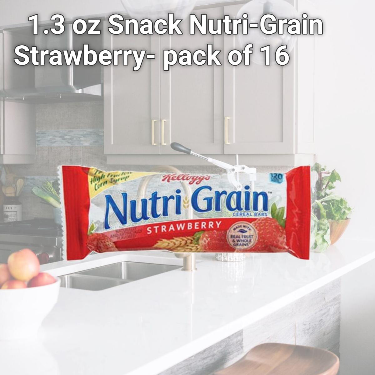 Picture of Kellogg Snacks 9082926 1.3 oz Snack Nutri-Grain Strawberry- pack of 16