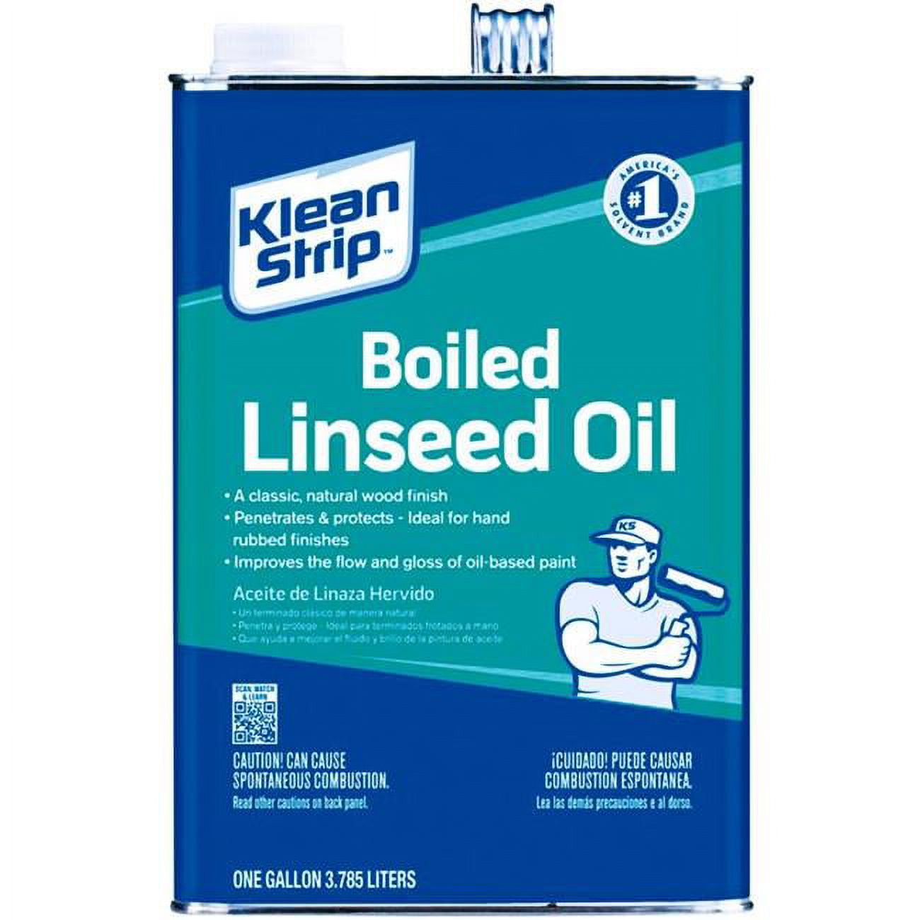 1438480 Klean Strip Boiled Linseed Oil Based Gloss- Pack Of 4