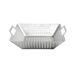 8458432 Charcoal Square Grill Wok Stainless Square - Large