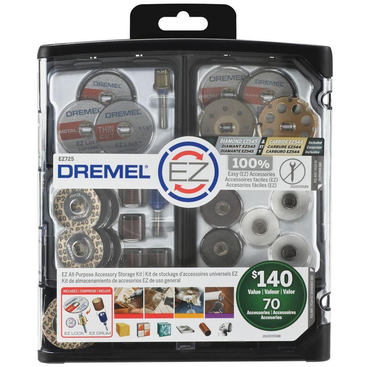2439446 Dremel Ez All Purpose Accessory Storage Kit - 70 Piece