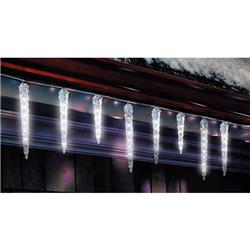 9367145 Led Dripping Christmas Icicle Light Set Cool White - 10 Count