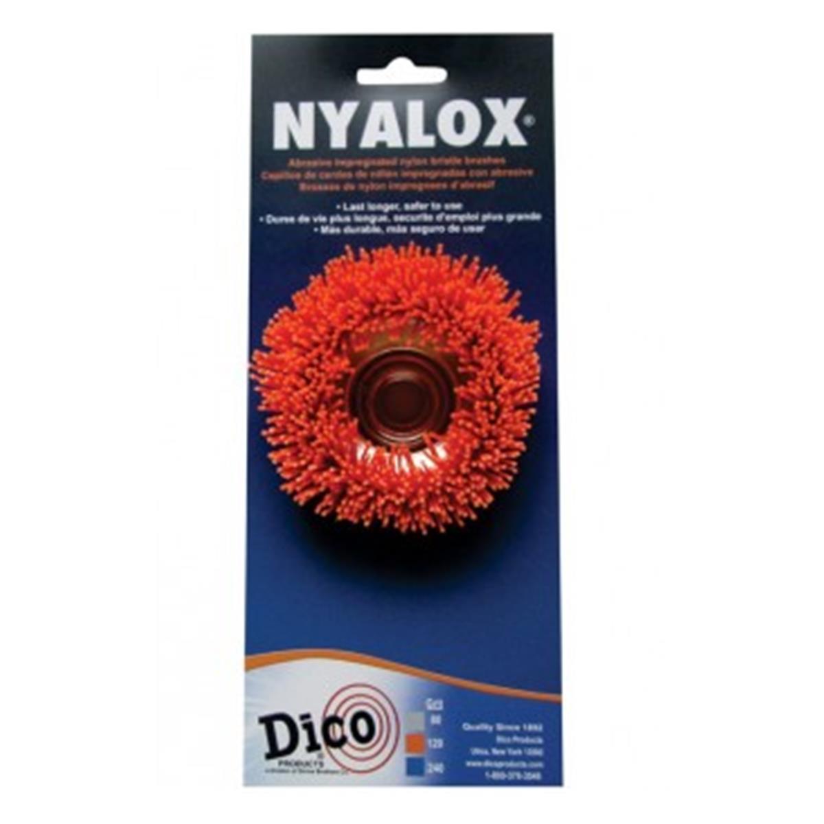 2492510 3 In. Nyalox Cup Brush Orange - 120 Grit- Pack Of 5