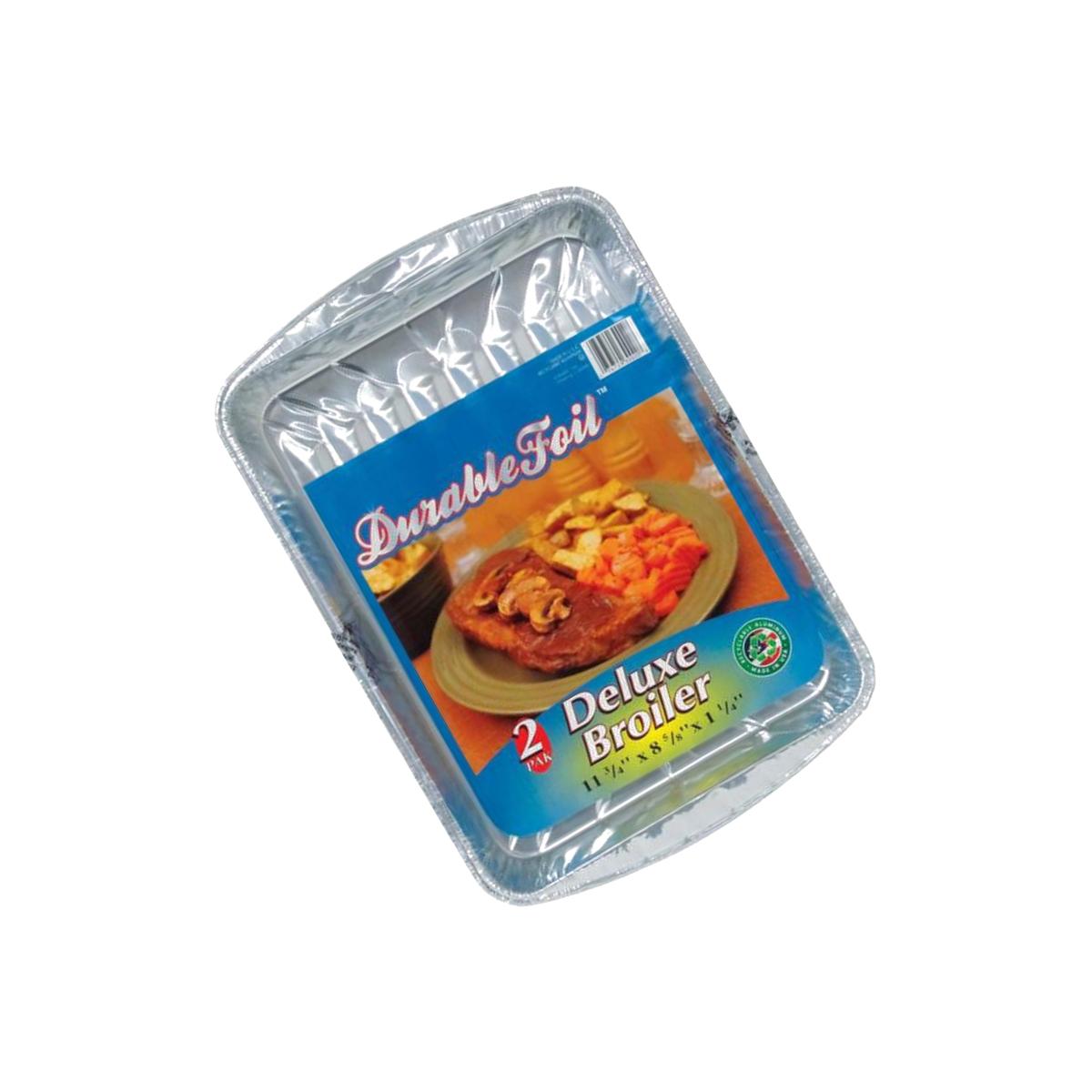 Picture of Home Plus 6391957 5.62 x 11.75 in. Durable Foil Broiler Pan - Silver- pack of 12