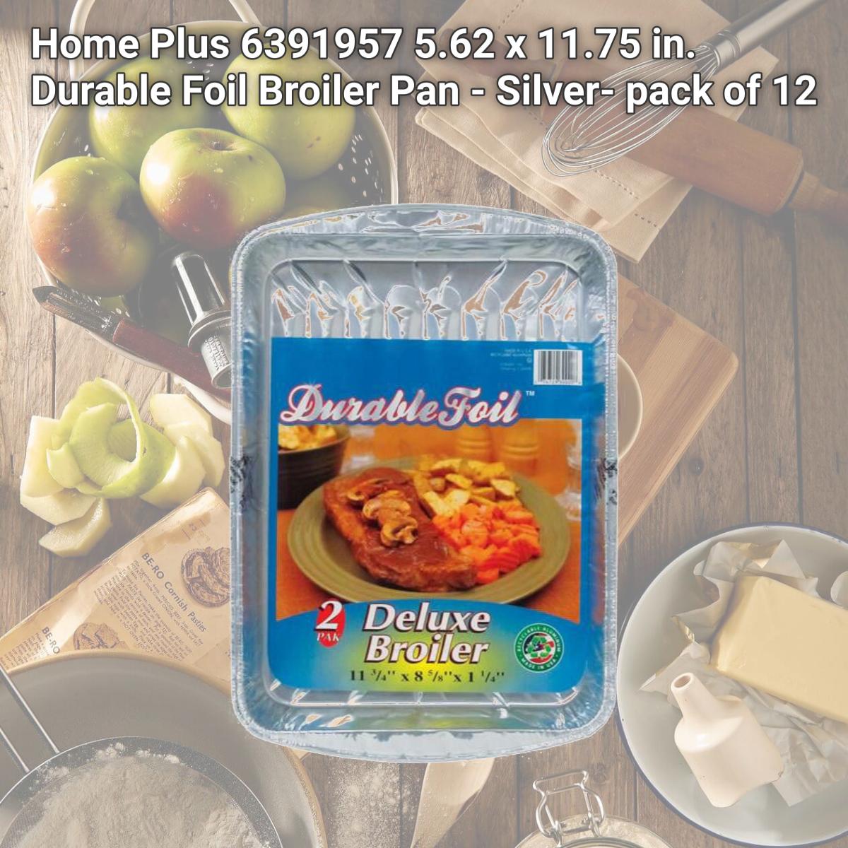 Picture of Home Plus 6391957 5.62 x 11.75 in. Durable Foil Broiler Pan - Silver- pack of 12