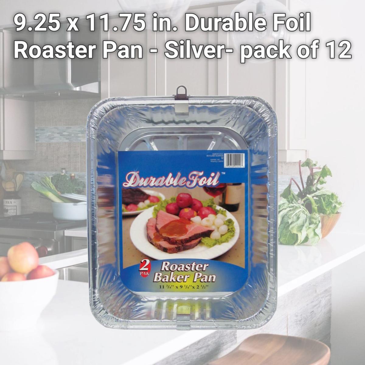 Picture of Home Plus 6391981 9.25 x 11.75 in. Durable Foil Roaster Pan - Silver- pack of 12