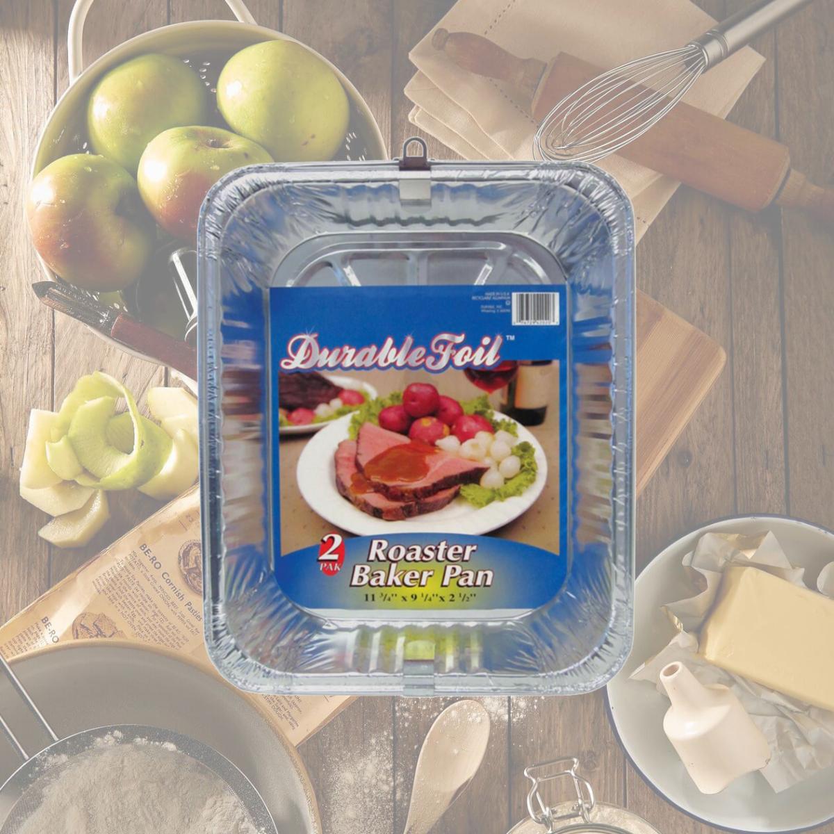 Picture of Home Plus 6391981 9.25 x 11.75 in. Durable Foil Roaster Pan - Silver- pack of 12