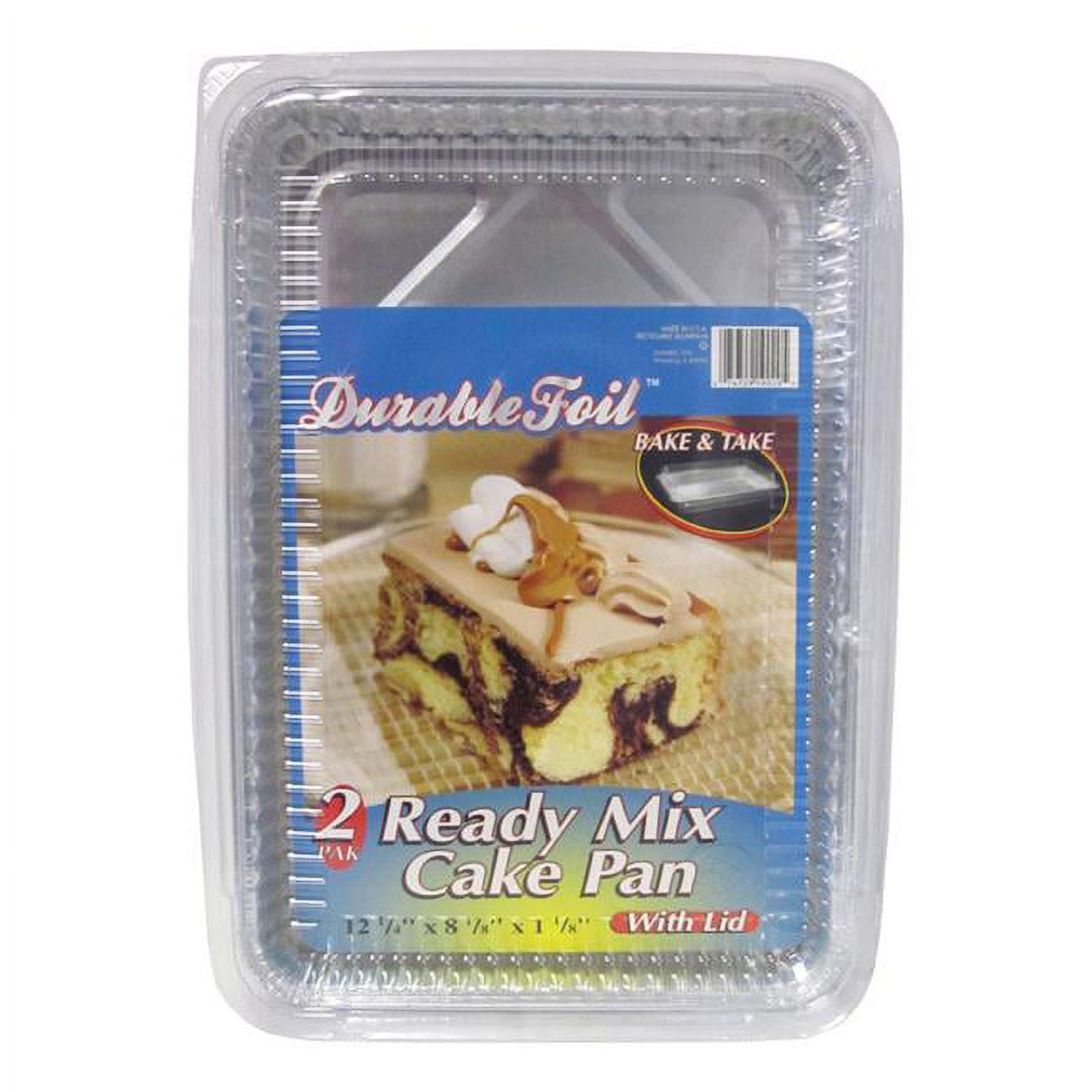 6391999 8.12 X 12.25 In. Durable Foil Cake Pan - Silver- Pack Of 12