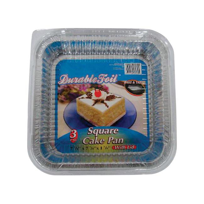 6392005 7.87 X 7.87 In. Durable Foil Cake Pan - Silver- Pack Of 12