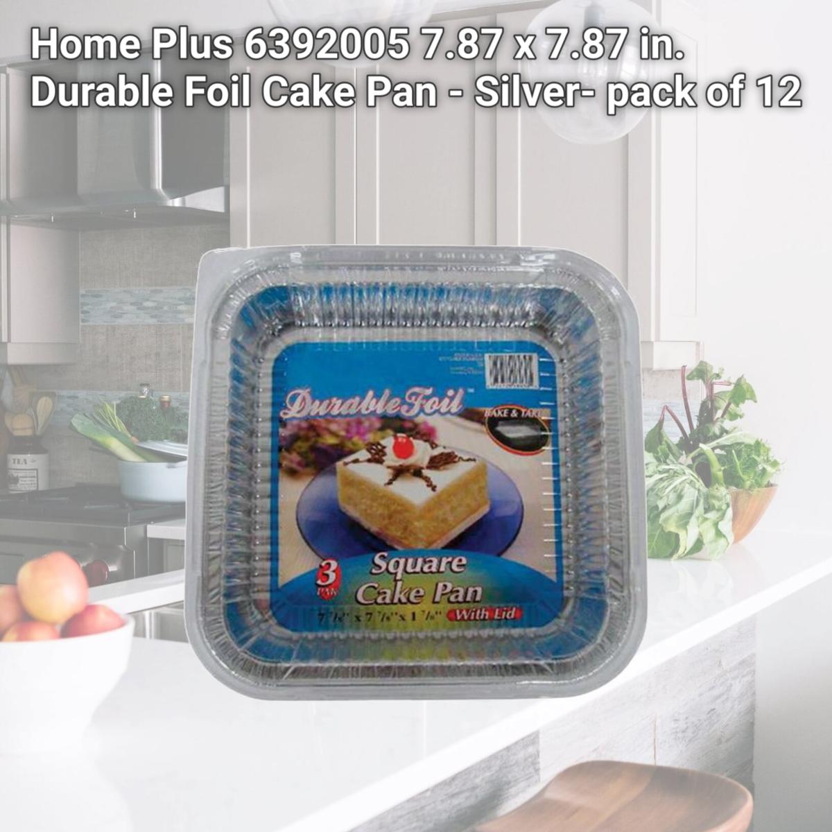 Picture of Home Plus 6392005 7.87 x 7.87 in. Durable Foil Cake Pan - Silver- pack of 12